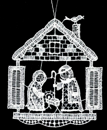 [KST-02M8] Pendentif dentelle - Ste Famille - 9cm