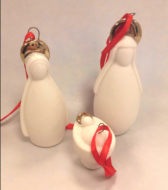 [KST-62FAM] Deco pendentif Ste Famille (3pièces)/porcelaine - H 9cm