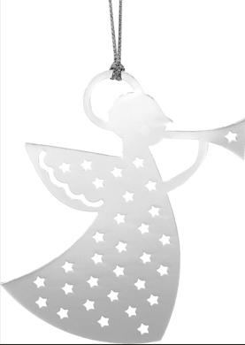 [KST-62M1] Deco pendentif Ange/métal - 5x9cm