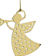 [KST-62M11] Deco pendentif Ange/métal doré - 5x9cm