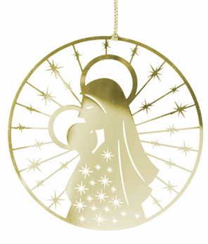 [KST-62M16] Hanger OLVrouw met kind - verguld - H 9cm