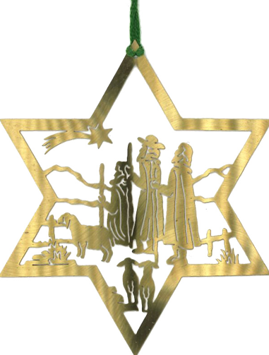 [KST-67M5] Deco pendentif Annonciation laiton - H 8cm