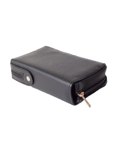 [LIT-09LDH3244ZW] Eco-lederen etui - open 35x20,5x7cm - zwart