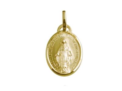 [MDP-10WON007] Médaille Miraculeuse - Argent 925% 3µm Plaqué Or (12x16mm)