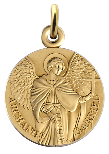 [MDP-46GAB16] St. Gabriel Medaille - Vergoldet 3μm (Ø16mm)