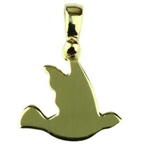 [MDP-53DF01] Dove Pendant - 925% Gold Plated Silver 3μm (12x14mm)