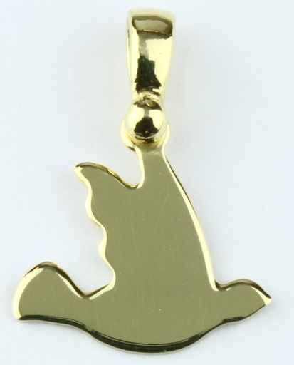 [MDP-53DF01] Dove Pendant - 925% Gold Plated Silver 3μm (12x14mm)