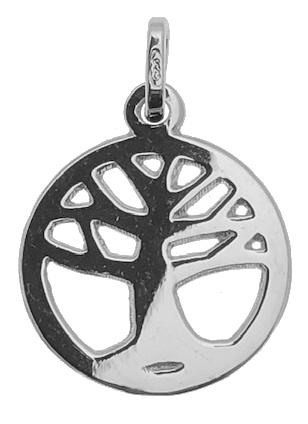 [MDZ-10ADV] Tree of Life Medal - 925% Rhodium-plated Silver (Ø16mm)