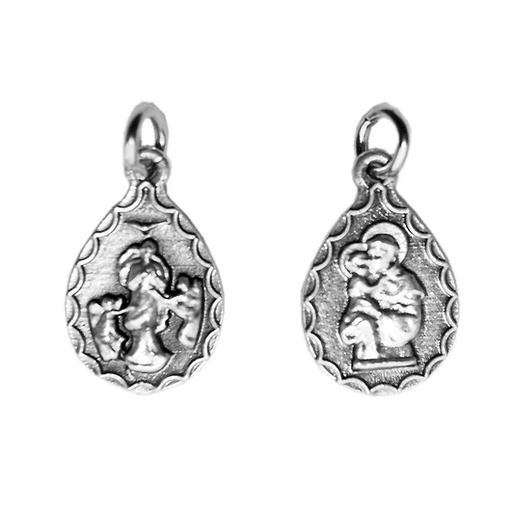 [MED-35MQN49] Medaille Marie Knotenentwirterin/Hl Antonius - Metall (14x20mm)