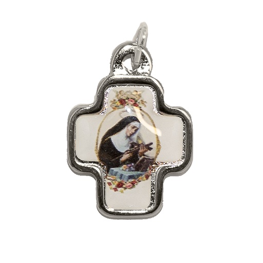 [MED-35RIT1619A] Medaille H Rita - metaal/kruis (16x20mm)