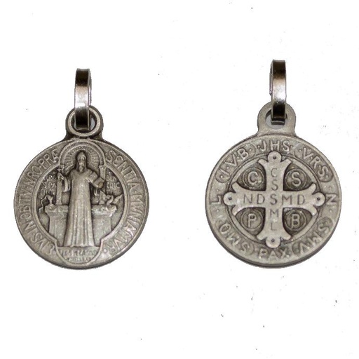 [MED-46BEN214A] Medaille Hl Benedikt - Metall (Ø14mm)