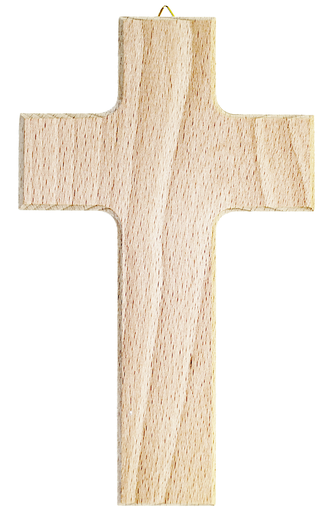 [MKR-01EF004K] Kruisbeeld hout/beuk - effen (90x150mm)