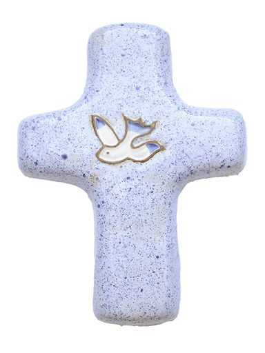 [MKR-02DF1D] Cross ceramic - Pigeon - bleu special (85x115mm)