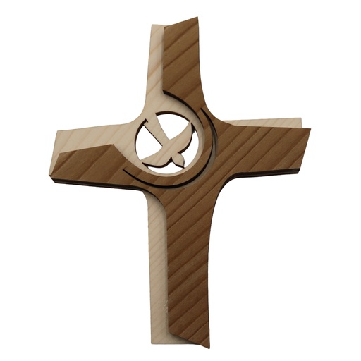 [MKR-07ESP16] Kreuz mit Taube - Mehrf.gebeitst (125x160mm)