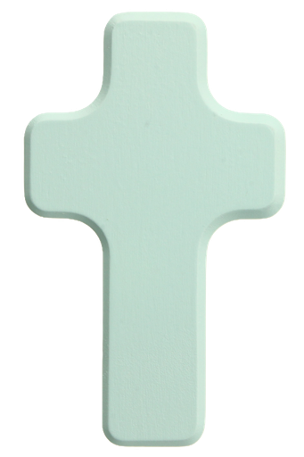 [MKR-41PFR488BL] Croix bois/bleu 'SANS TEXTE' (60x100mm)