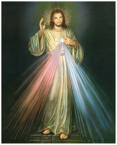 [PST-29FAU70] Poster Barmhartige Christus (Faustina) - 50x70cm