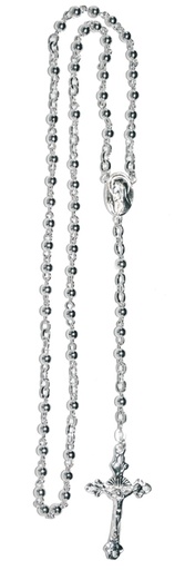 [RZK-051012] Chapelet - métal argenté