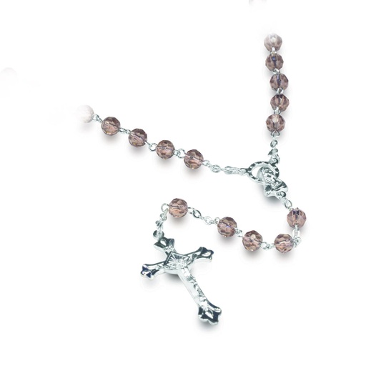 [RZK-35CHM02] Rozenkrans van uw maand 'Februari' - im.cristal/amethist (⌀ 6mm)