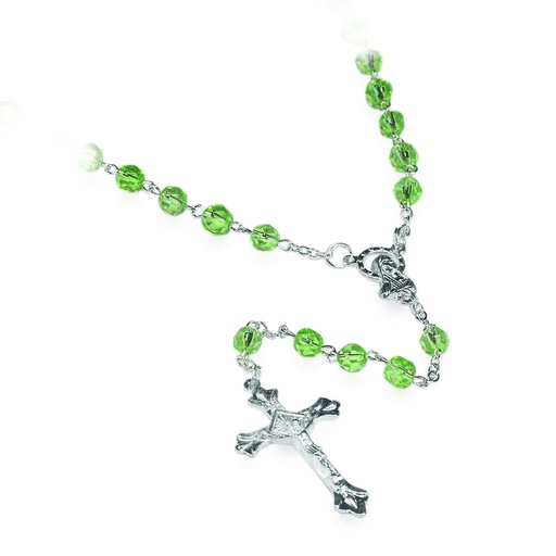 [RZK-35CHM08] Rozenkrans van uw maand 'Augustus' - im.cristal/peridot (⌀ 6mm)