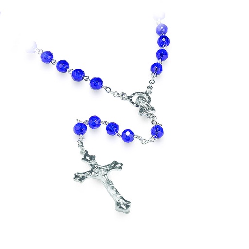 [RZK-35CHM09] Rozenkrans van uw maand 'September' - im.cristal/safier blauw (⌀ 6mm)