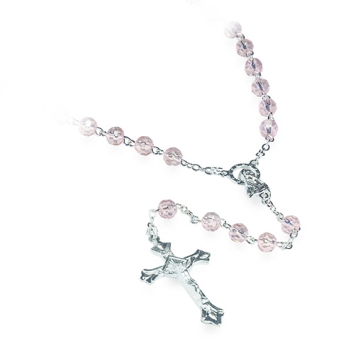 [RZK-35CHM10] Rozenkrans van uw maand 'Oktober' - im.cristal/tourmaliet roze (⌀ 6mm)