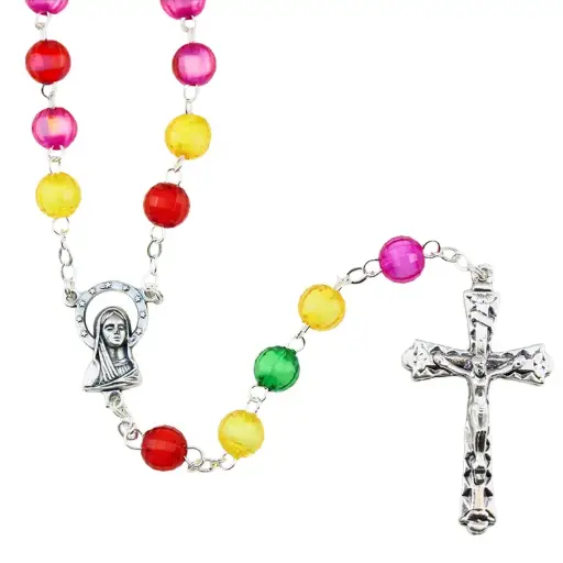 [RZK-40ACR086] Chapelet - imm. cristal - multi couleur (⌀ 8mm)