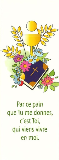 [SGC-21SC065] Signet communion - 5,5x15cm Par ce pain que tu...