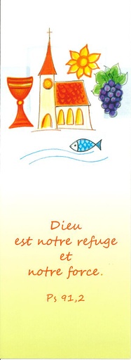 [SGC-21SC071] Signet communion - 5,5/15cm Dieu est notre refuge...