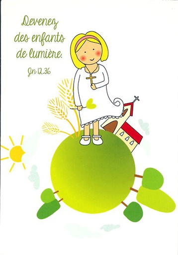 [SGC-31C014] Signet communion - 70x100mm Devenez les enfants...