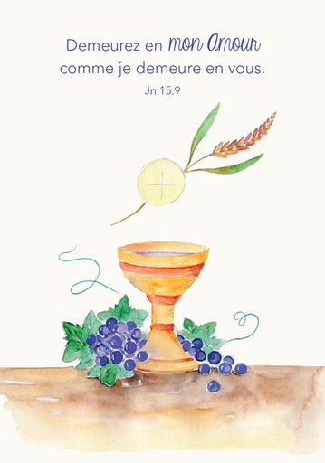 [SGC-31C033] Signet communion - 7x10cm Demeurez en mon amour...
