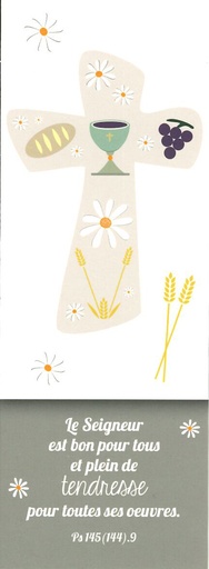 [SGC-31SC006] Signet communion - 5,5x15cm Le Seigneur est bon...