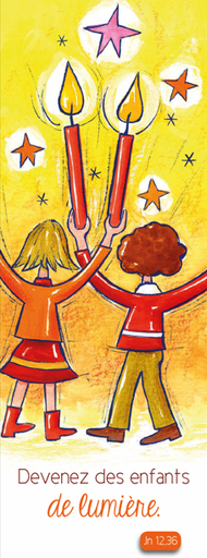 [SGC-31SC013] Signet communion - 5,5x15cm Devenez des enfants de lumière..