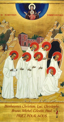 [SGN-18PRSP04] Gebedskaart 'Les sept Moines Trappistes' (80x150mm)