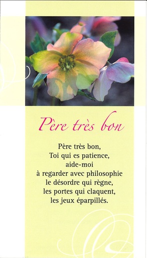 [SGN-21SP014] Signet prière Père très bon - SP014