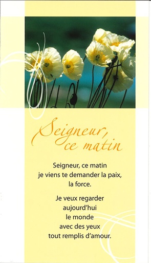 [SGN-21SP017] Signet prière Seigneur ce matin - SP017