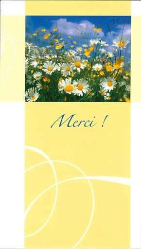 [SGN-21SP023] Signet prière Merci, pâquerettes de joie - SP023