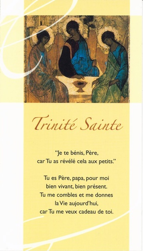 [SGN-21SP028] Signet prière Trinité Sainte - SP028