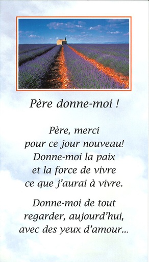 [SGN-21SP030] Signet prière Père, Donne-moi - SP030