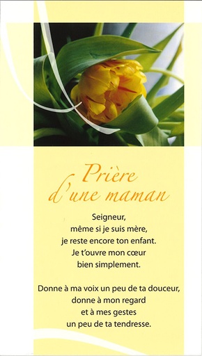 [SGN-21SP045] Signet prière Prière d'une maman - SP045