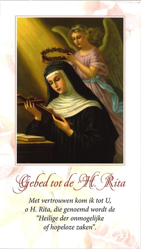 [SGN-21SP200RI] Signet prière Gebed tot de H. Rita.../NL - SP200RI