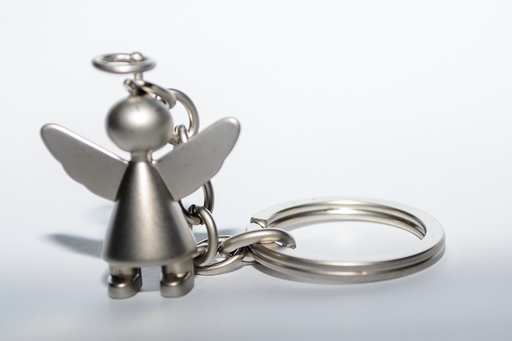 [SLH-02RVS] Sleutelhanger Engel - RVS (28x29mm)