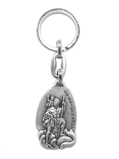 [SLH-08KRI005] Porte-clés St Christophe - métal