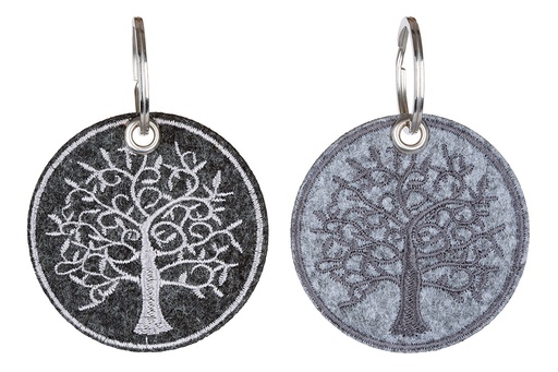 [SLH-30ADV550] Porte-cléf Arbre de Vie/feutre  assorti  (⌀ 60mm)