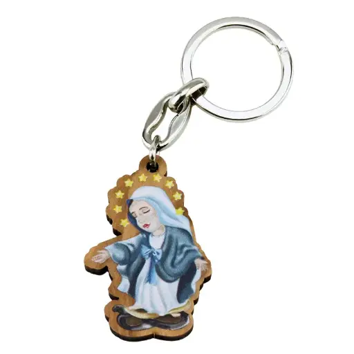 [SLH-35WON2039] Sleutelhanger OLV Wonderdadige/kinderlijk (70x30mm)