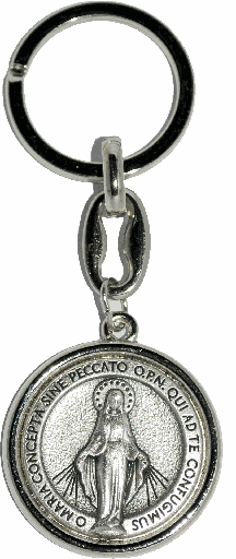 [SLH-35WON37] Porte-clef Vierge Miraculeuse - métal (60x30mm)