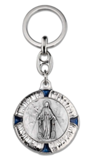 [SLH-54WON277BL] Sleutelhanger Wonderbare - metaal/blauw (70x40mm)