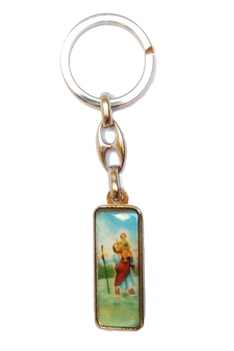 [SLH-59KRI549] Porte-clés St Christophe (strass)