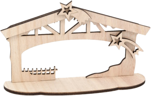 [STL-92M4] Lot de 2 Cabanes vide en bois/à monter - 17x10x4cm