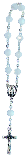[TNT-05IM2WT] Mini-rosenkranz - imm. Perle - Weiss (8x5mm)