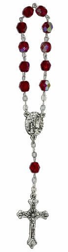 [TNT-05IR6RD] Small rosary - imm. cristal - red (⌀ 6mm)
